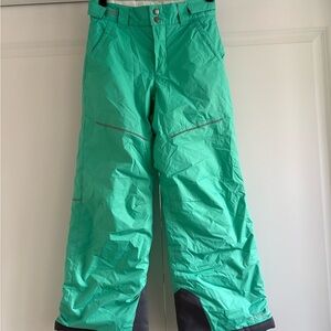 Columbia Winter Snow Ski Pants in Sea Foam Green Adjustable Waist & Length EUC